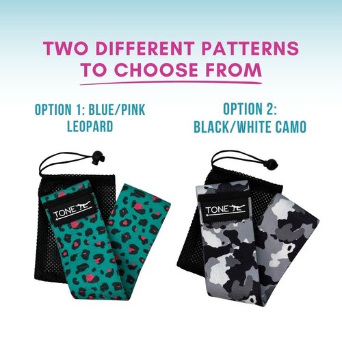 Fabric Resistance Band, Exercise Band with Non-Slip Design for Legs and Glutes, Single Medium Intensity Workout Band for Women, Booty and Fitness Band (Black/White Camo)