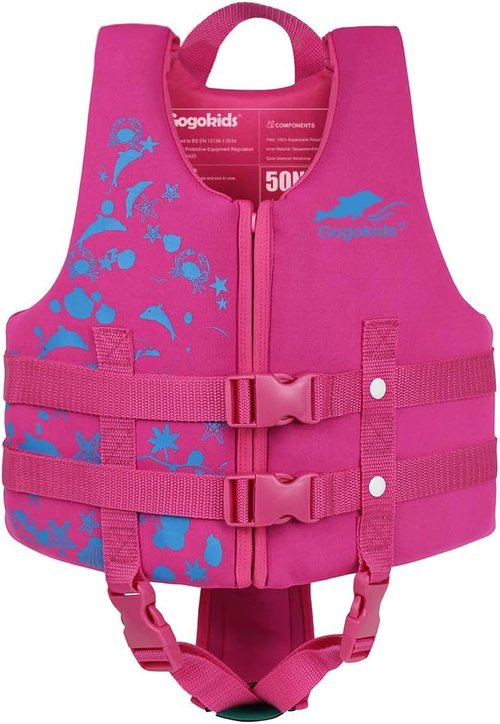 Gogokids Toddler Swim Vest - Buoyancy Jacket Floaties for Kids 2-8 Years | Pool & Beach Fun, 22-60 lbs