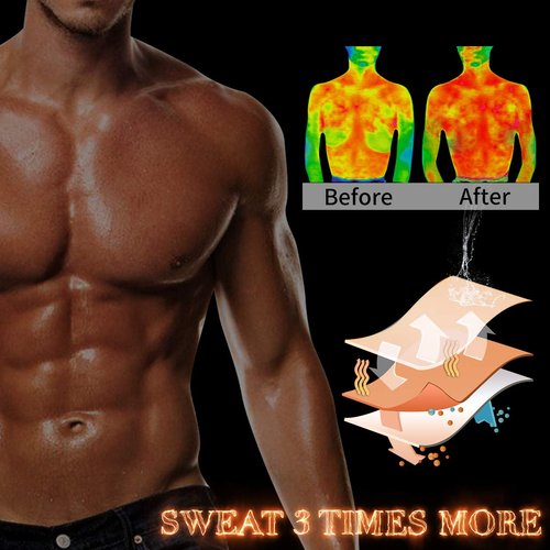 SHAPERIN Men Neoprene Sauna Zipper Waist Trimmer Vest Tank Top Trimmer Body Shaper with Two Adjustable Belts Large
