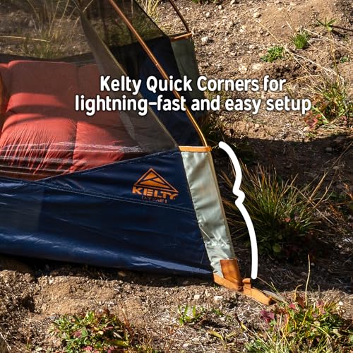 Kelty Late Start Backpacking Tent 2-Person Lightweight Waterproof Shelter 2024