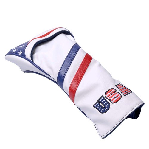 GOOACTION USA Golf Club Driver Cover American Stars and Stripes Flag Synthetic Leather Patriotic Golf Head Covers Protector