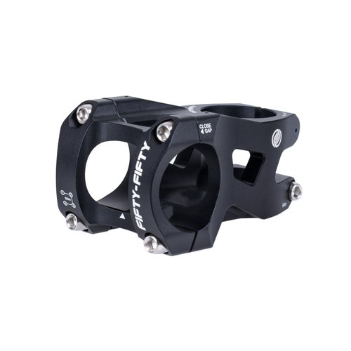 FIFTY-FIFTY Aluminum Alloy Mountain Bike Stem for 1-1/8 Steer Tube 31.8mm Handlebar, Short Handlebar Stem for All Mountain, MTB, Downhill, Freeride(35mm, Black)