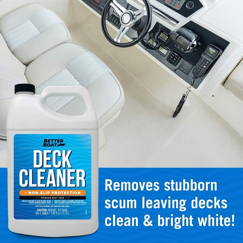 Boat Deck Cleaner for Non-Skid Strips on Fiberglass, Vinyl, Aluminum - 128 Fl Oz