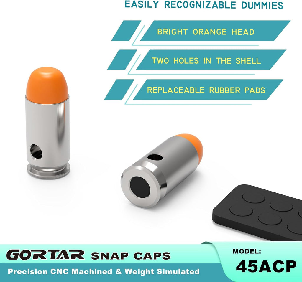 Snap Caps Training Dummy Rounds - Safe Loading Practice with Realistic Weight | Perfect for Firearm Training