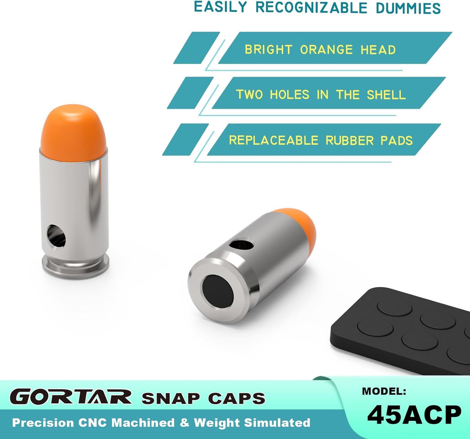 Snap Caps Training Dummy Rounds - Safe Loading Practice with Realistic Weight | Perfect for Firearm Training