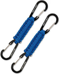 Paracord Braided Keychain Lanyard - Durable Carabiner Strap with 2 Clips for Water Bottles & Backpacks