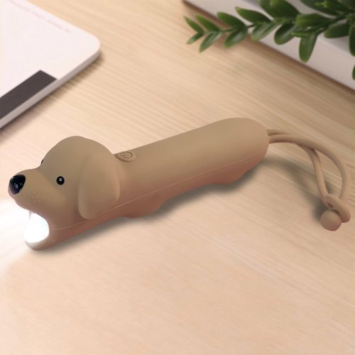 LEDHOLYT Kids Flashlight - Cute Silicone Dog Toy Light with Adjustable Brightness, Safe & Durable Design, USB-C Charging, Birthday Gift for Ages 3+ Boys Girls Children