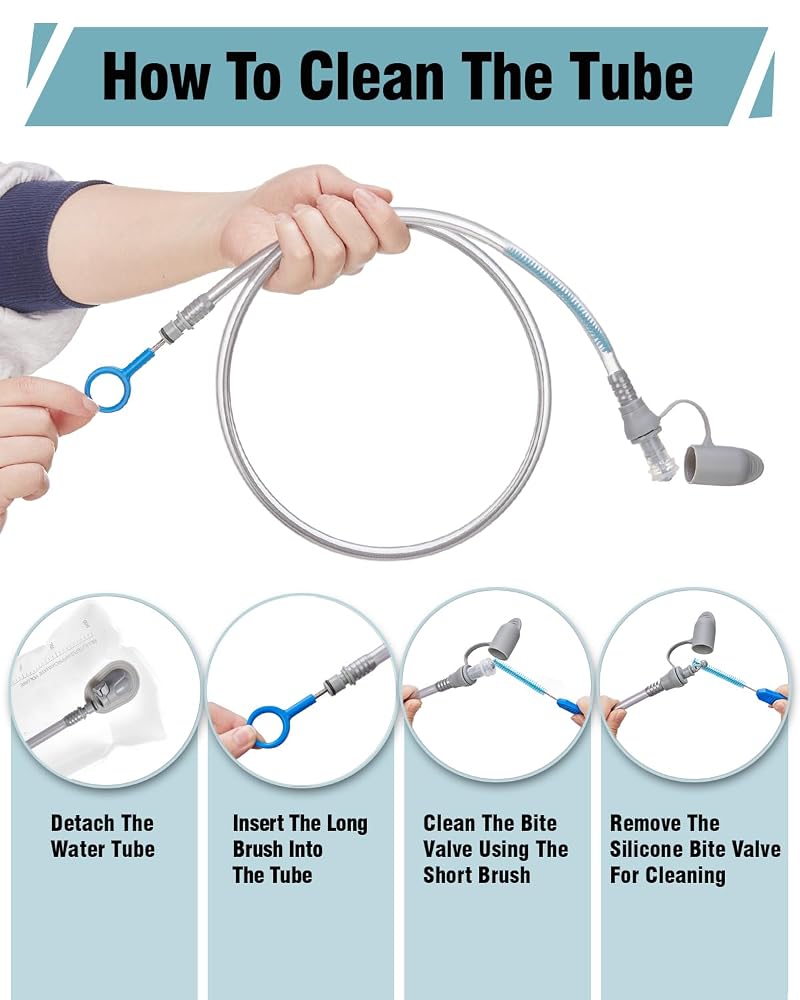 White 3L Hydration Bladder Kit 6-in-1 with Cleaning Brushes & Tubes