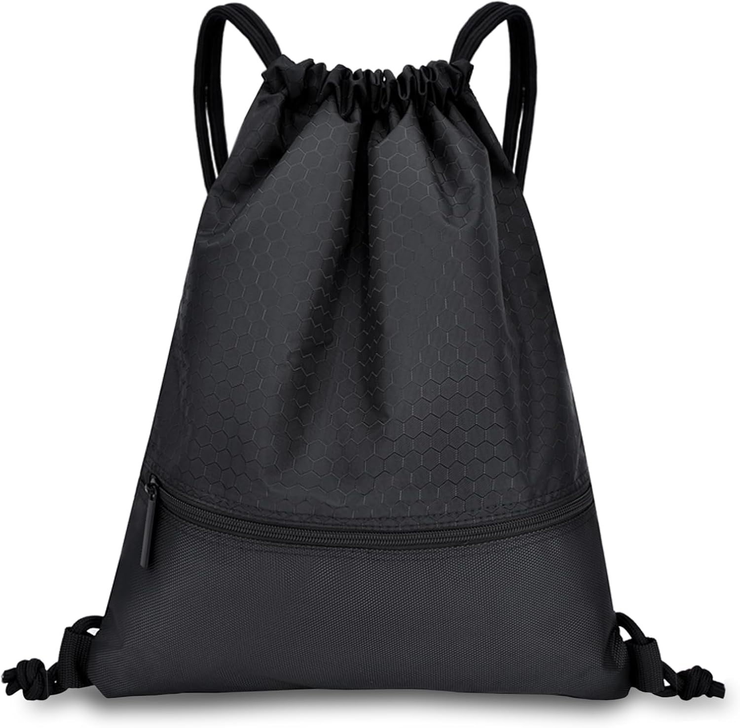 Skiennix Drawstring Backpack - Versatile Sports Gym Bag with Zip Pocket | 17'' x 13.8'' Size