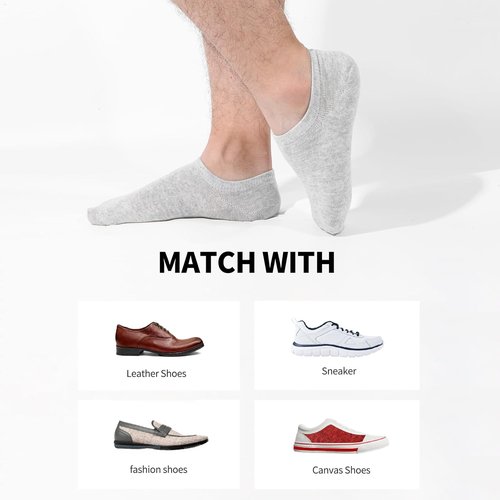 Nroktia Non-Slip No Show Socks - 6/10 Pairs of Low Cut Invisible Ankle Socks for Men & Women
