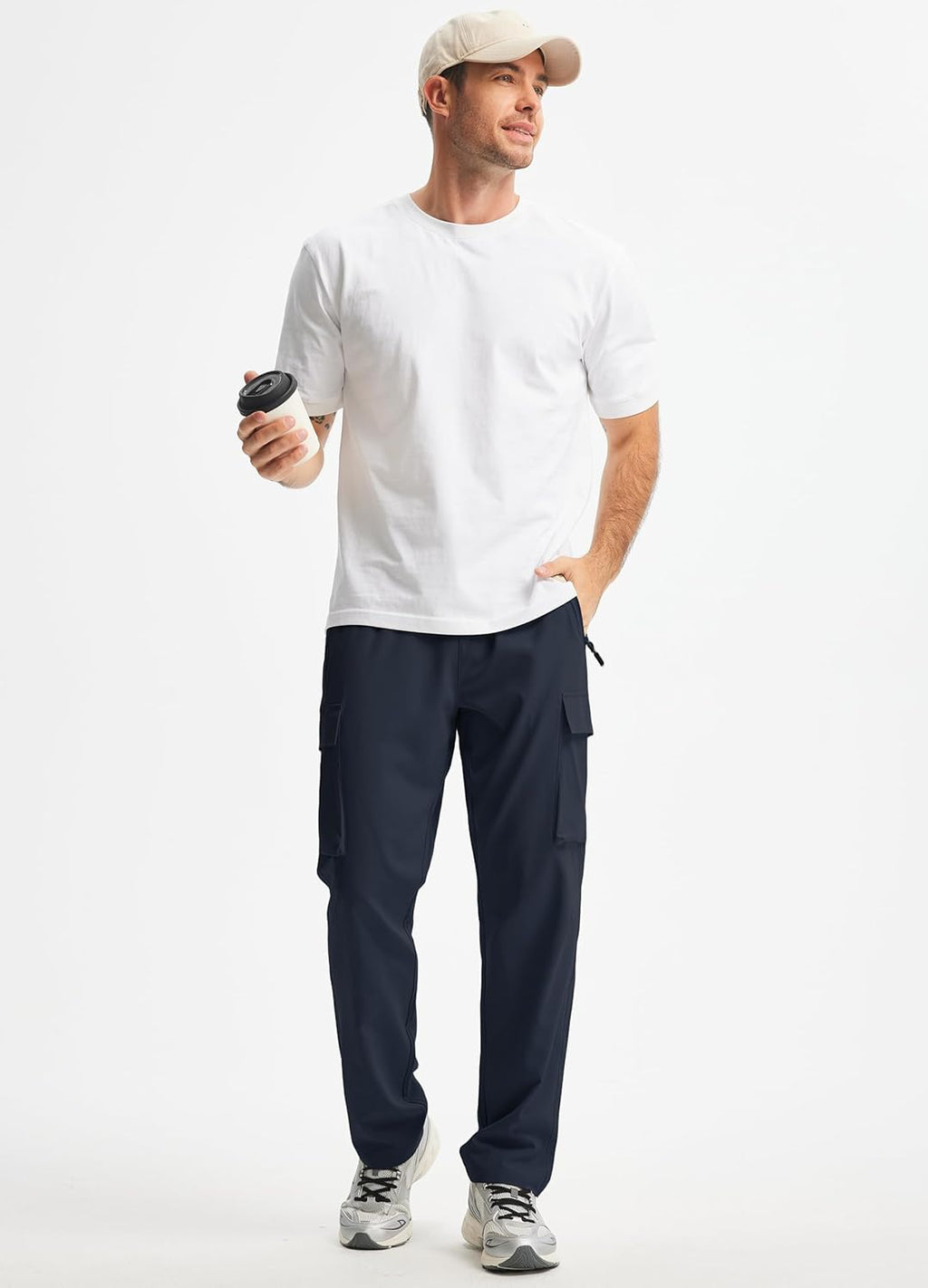 Skiennix Men's Hiking Pants - Lightweight Quick-Dry Cargo Design | 5 Pockets for Outdoor Adventures