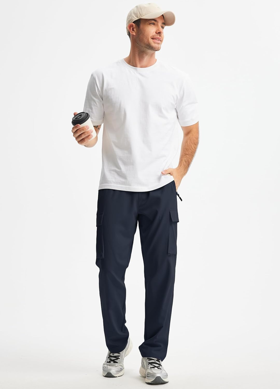 Skiennix Men's Hiking Pants - Lightweight Quick-Dry Cargo Design | 5 Pockets for Outdoor Adventures