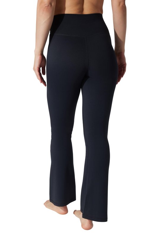 Yogalicious Womens Flare Legging Crossover High Waisted Squat Proof Bootcut Yoga Pant 29"/31.5" - Black - Large