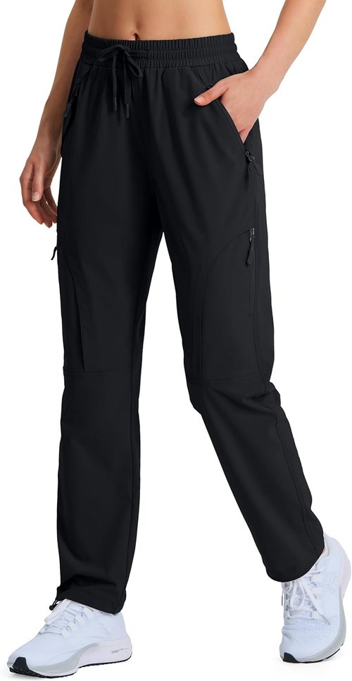 Hugut Women's Hiking Pants - Quick Dry Lightweight Cargo Design | UPF 50 Water Resistant with Zipper Pockets