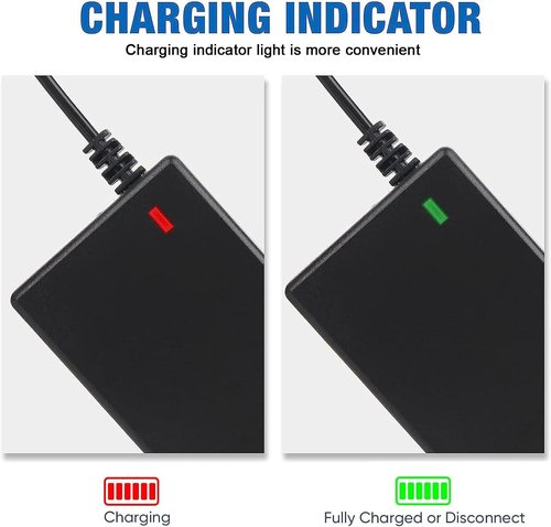 42V 2A Charger - Smart Power Supply for 36V Lithium Battery | Compatible with 8mm & 5.5mm DC Connectors