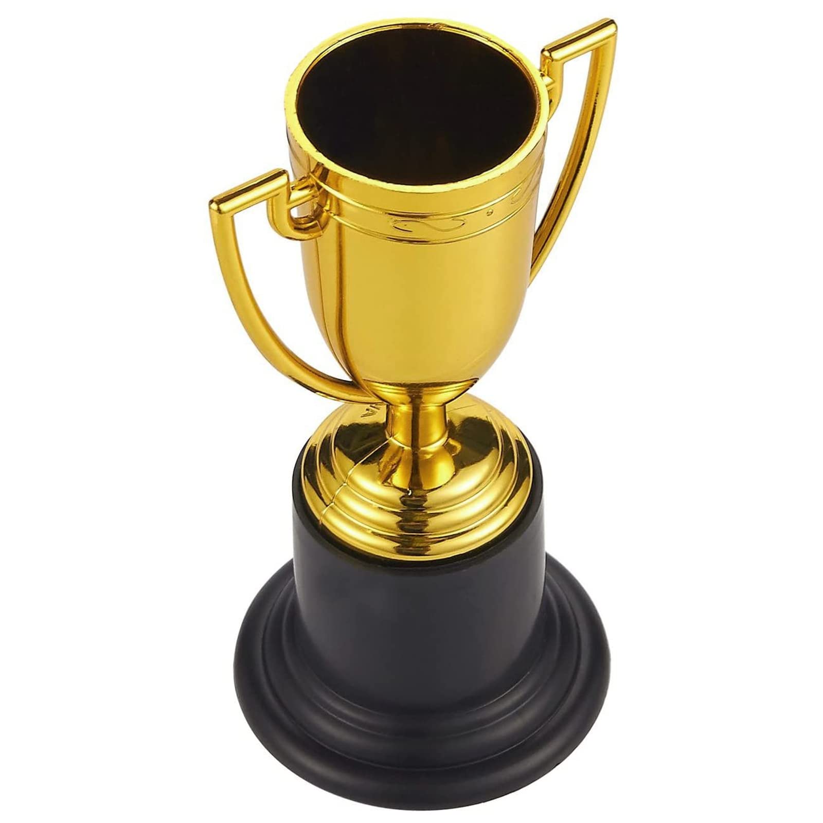 Juvale Mini Trophies Bulk - 4 in, Gold-Plated Plastic, 24-Pack - Trophies for Kids & Adults - Sports, School & Party Awards