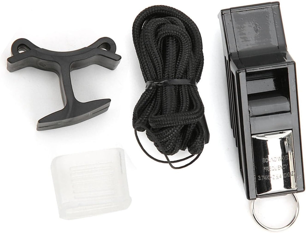 Skiennix Sports Whistle - Basketball Referee & Training Tool | Emergency Lifesaving (Black/Silver)