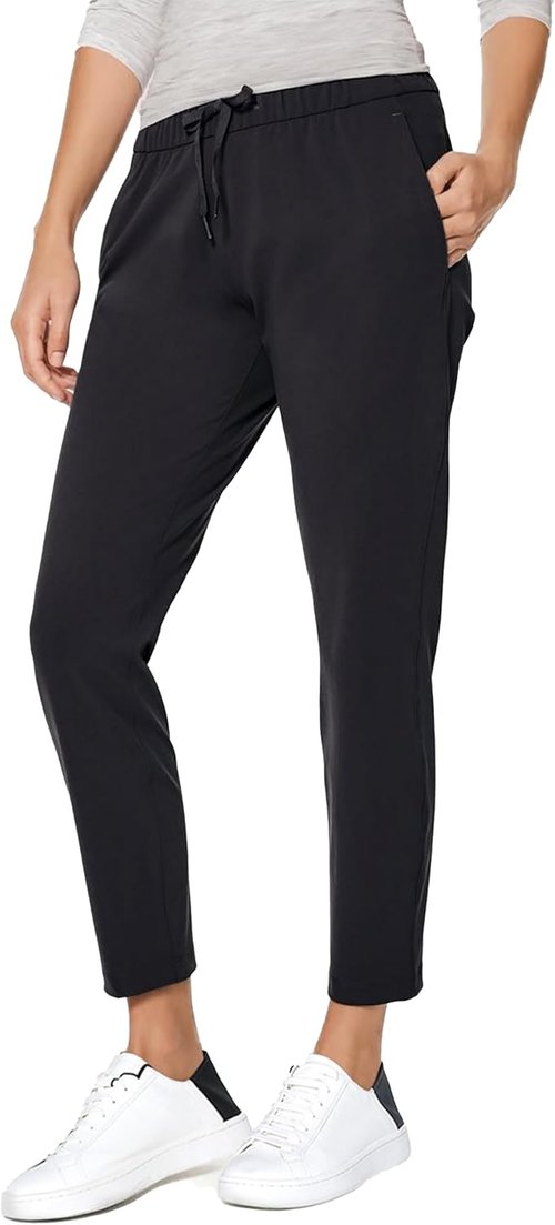 AJISAI Women's 7/8 Joggers - Casual Stretch Travel Pants with Pockets | Petite & Regular Sizes