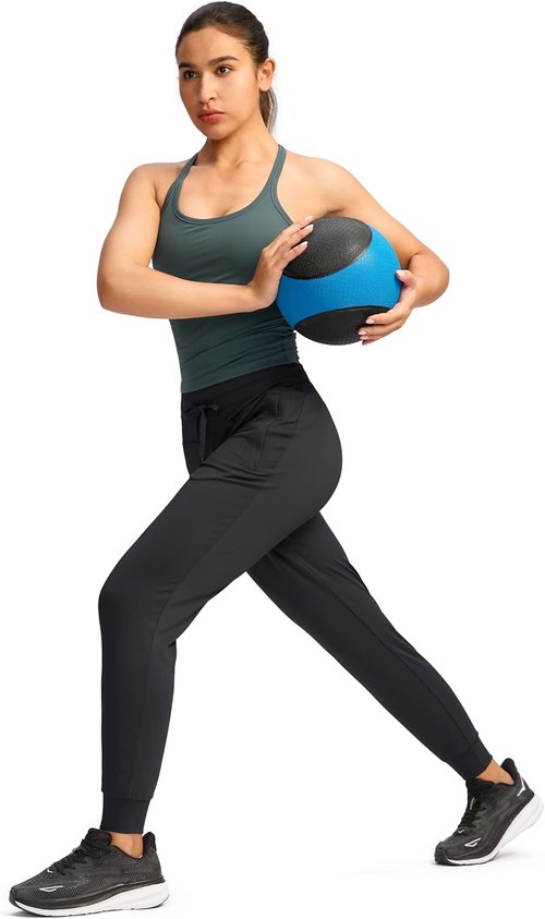 G GRADUAL Women's Joggers - High Waisted Athletic Pants with Zipper Pockets | Tapered Lounge Sweatpants