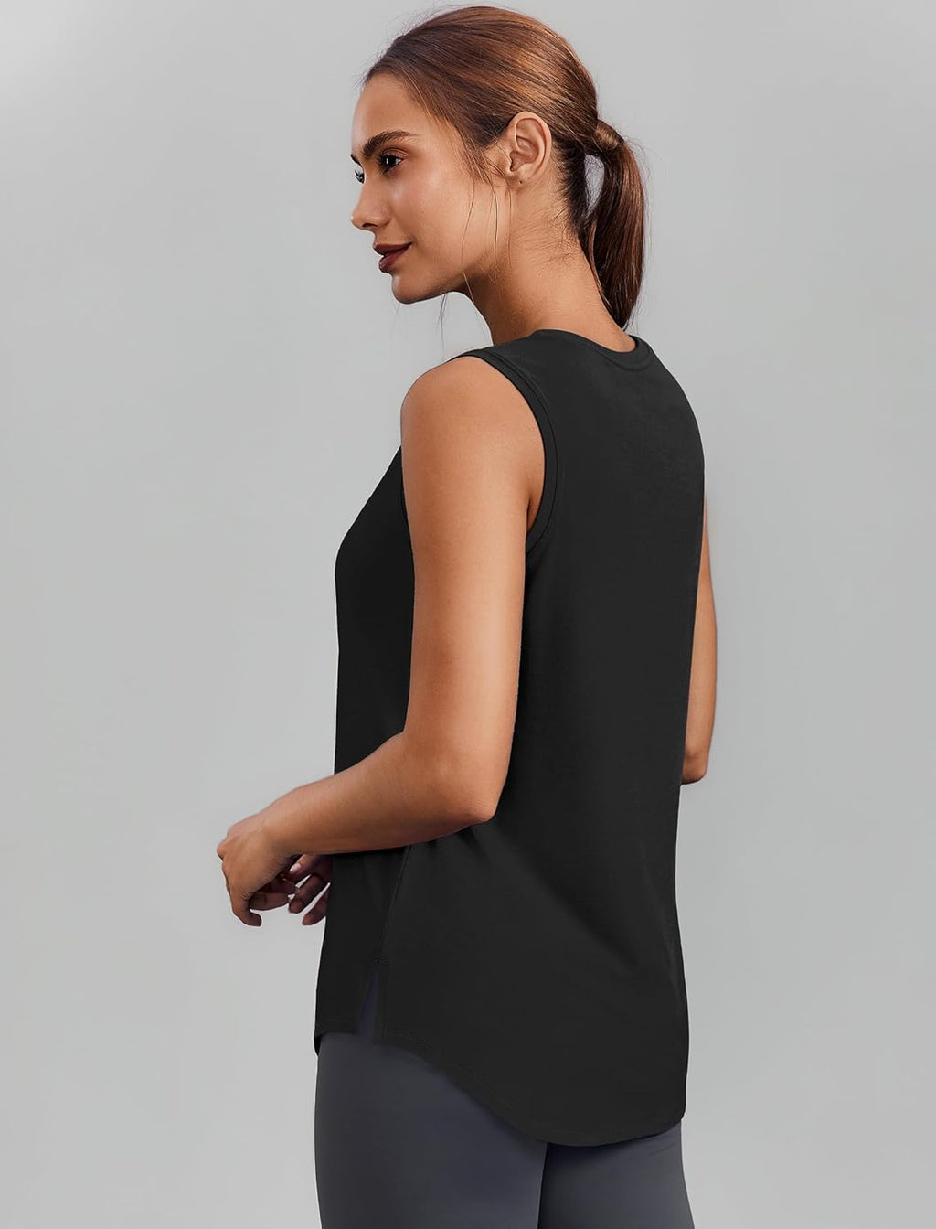 PINSPARK Workout Tops - Women's Sleeveless Athletic Tank with UPF 50+ Protection | Loose Fit Gym & Yoga Shirt