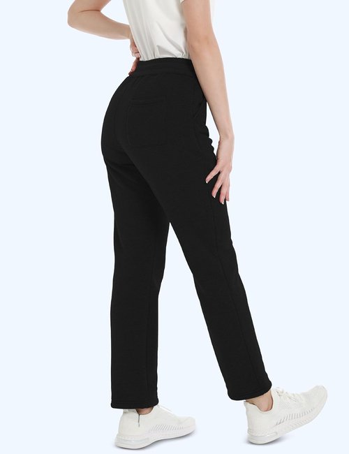 MAGCOMSEN Women's Fleece Sweatpants - Warm Sherpa Lined Lounge Pants with Pockets | Winter Casual Wear