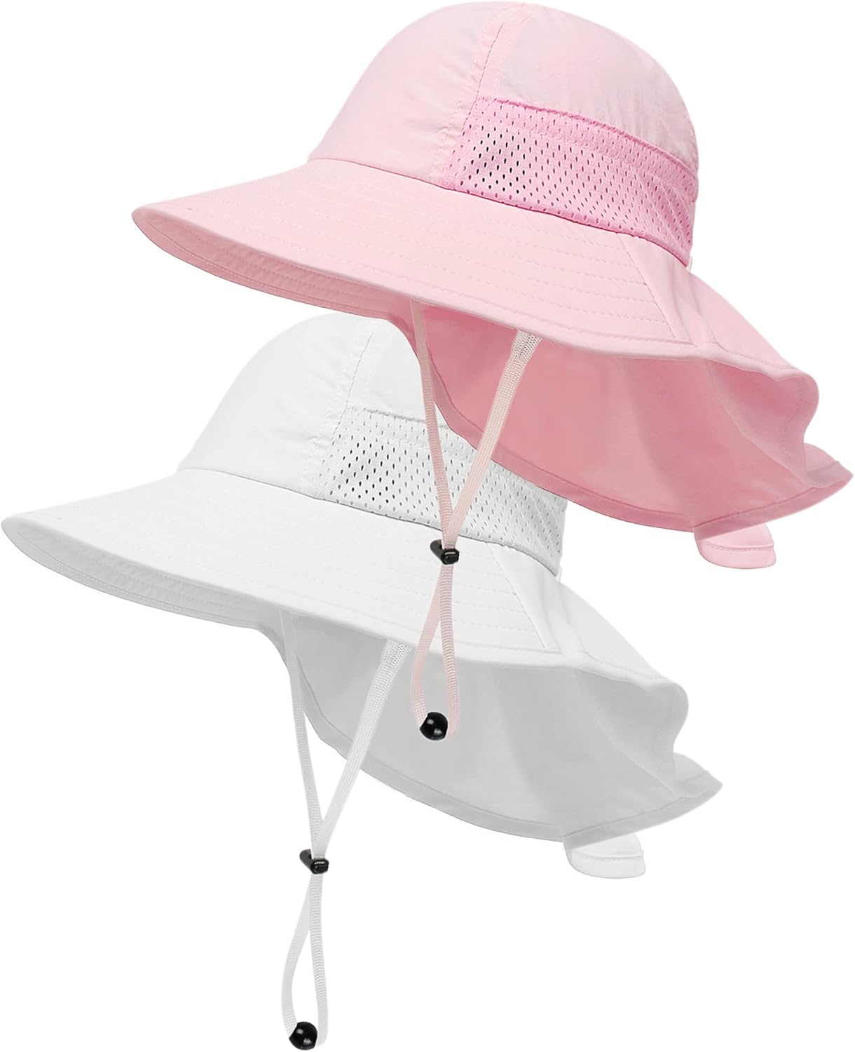 Skiennix Toddler Sun Hat - Adjustable Wide Brim Beach Hat for Kids Ages 0-14 Years | Summer Essential