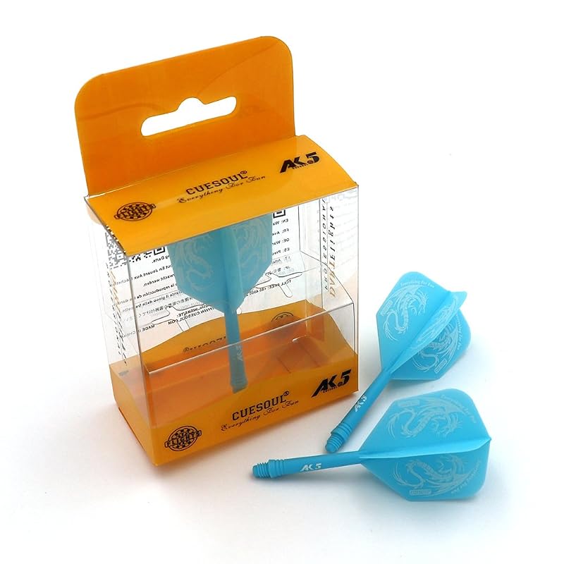 CUESOUL 28mm Big Wing Dart Shaft & Flight Set - Blue Dragon Variation