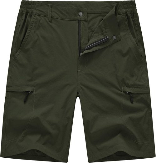 BASUDAM Men's Cargo Hiking Shorts - Lightweight, Quick-Dry Design with 6 Pockets for Camping & Travel