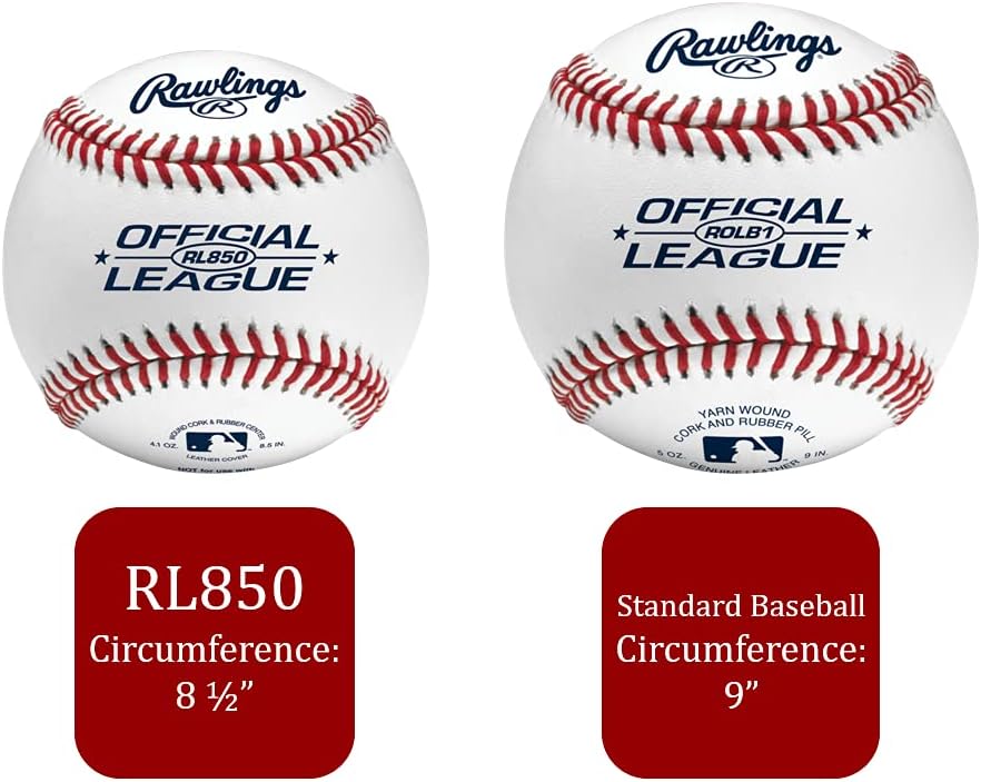 Rawlings Official League Practice Baseballs - Undersized 8.5" | 12 Count Pack
