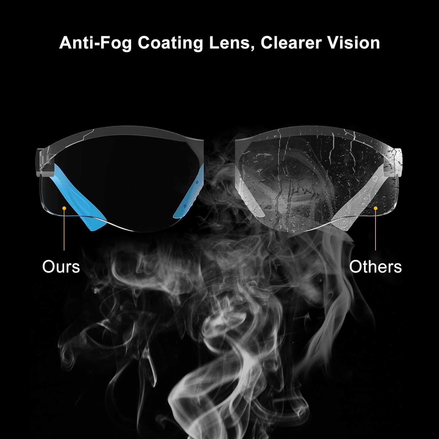 Xaegistac Shooting Glasses - Anti-Fog Eye Protection for Shooting Range | Adjustable with Hard Case