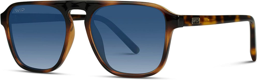 WearMe Pro Polarized Aviator Sunglasses - Modern One-Bridge Design for Men | Stylish & Durable