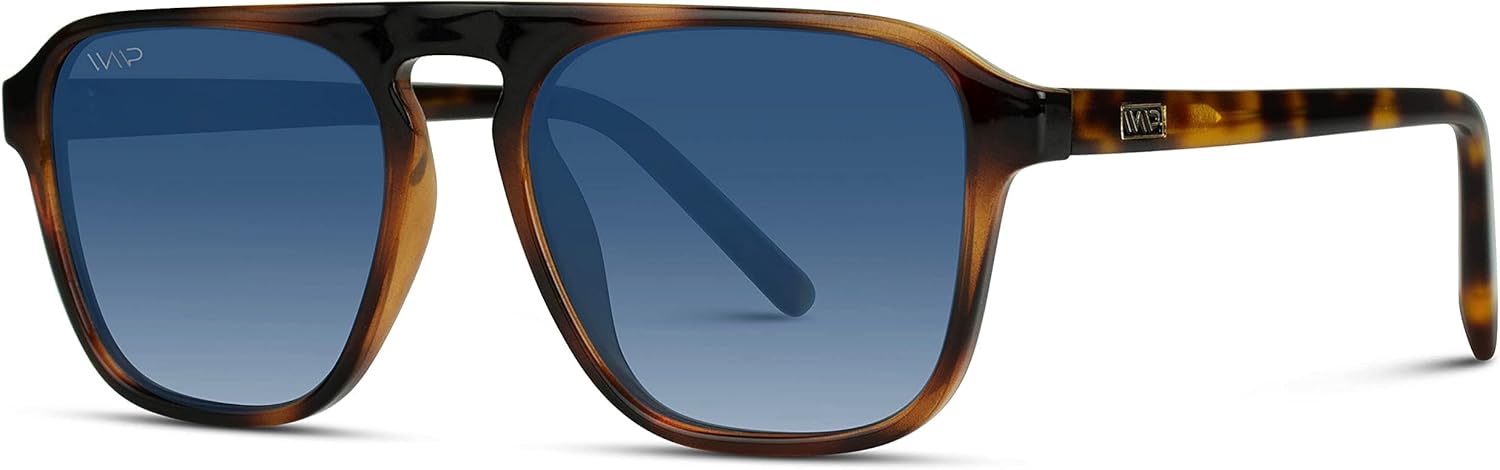 WearMe Pro Polarized Aviator Sunglasses - Modern One-Bridge Design for Men | Stylish & Durable