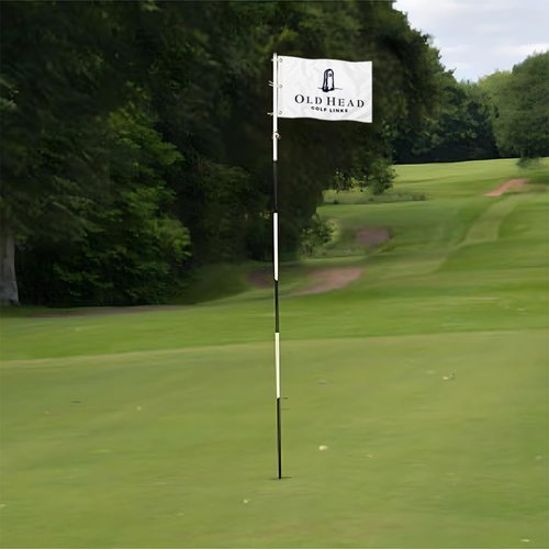 2BUT Old Head Golf Links Golf Pin PGA Flag Practic Putting Green Golf Flag For Backyard Garden Double-Sewn 600D Nylon Miniature Pin Flag (20"X13" Grommet)