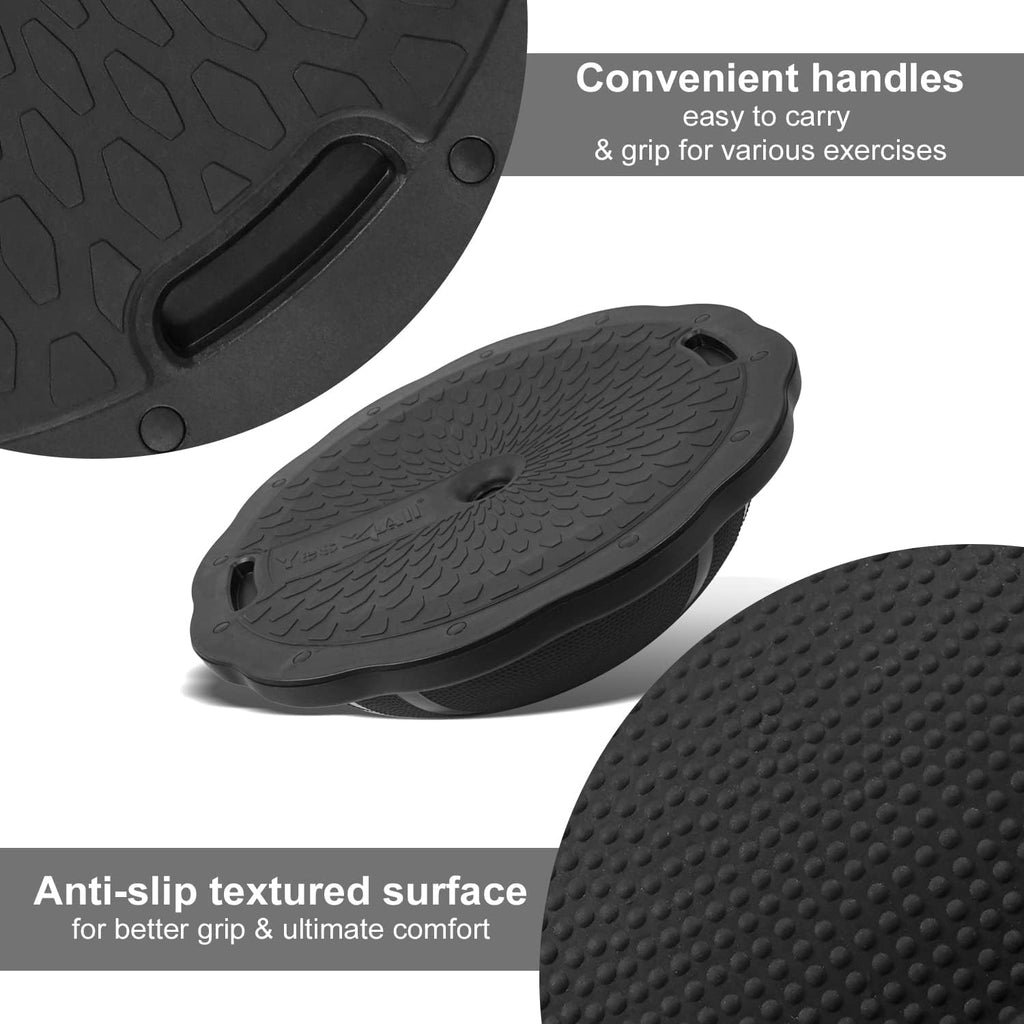 Yes4All Half Ball Balance Trainer - 880LBS Pilates Stability Ball for Home Gym Workouts