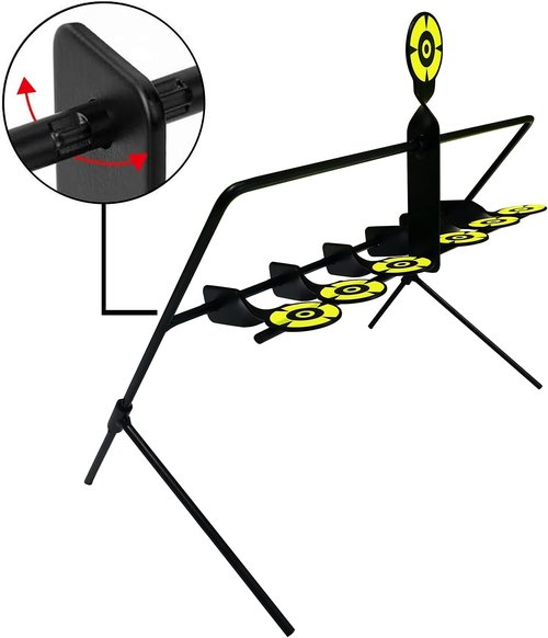 Atflbox Airgun Pellet BB Gun Targets - 6 Steel Resetting Targets for .177 Caliber Shooting