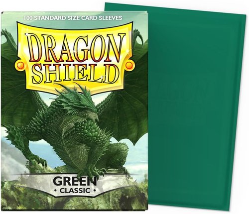 Dragon Shield | Classic Card Sleeves - 100 Count Smooth & Tough TCG Protection | Green