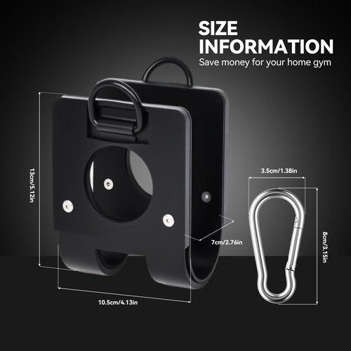 BROQIXIN Home Gym Clips : Load Dumbbells on Barbells, Turn Bars into Landmines, T-Bar Row with Any Grip, Hook Dumbbells on Dip Belts, Versatile Weightlifting Accessory