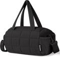 Noozion Mini Gym Bag - Lightweight Quilted Duffle with Wet Pocket & Adjustable Strap | 12 Inch for Yoga, Pilates & Daily Use