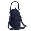 Navy Blue 40oz Insulated Crossbody Water Bottle Sling Bag with Phone Pocket