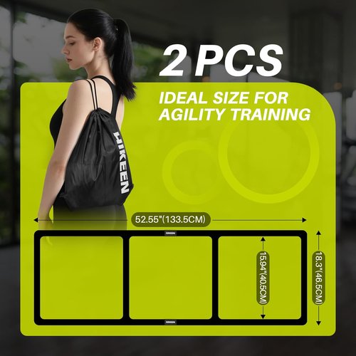 Hikeen Agility Ladder - Durable Speed Ladder for Football & Basketball Training | Portable, Non-Slip Design with Carry Bag