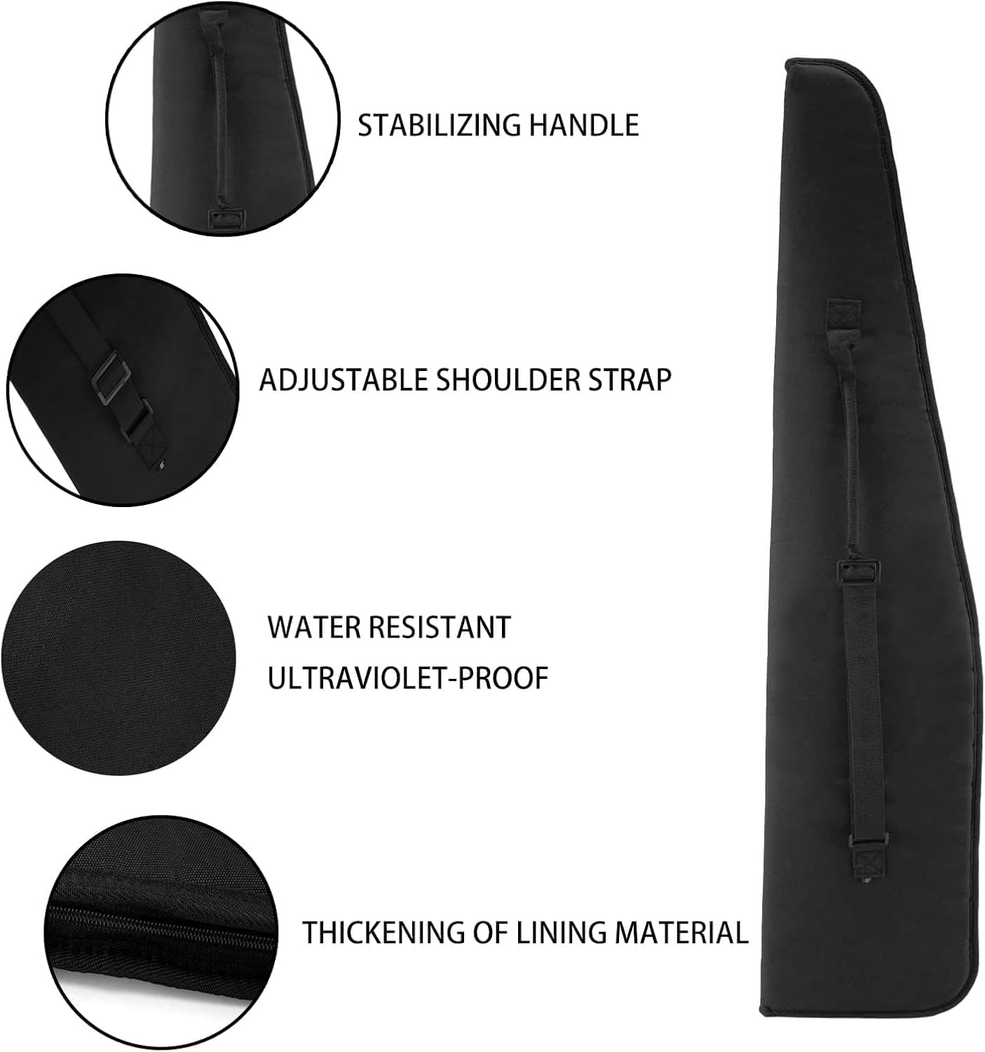 Skiennix Soft Rifle Case - Water-Resistant Tactical Bag with Zipper Pockets & Adjustable Strap | Classic Design