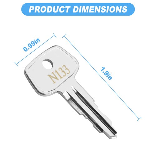 N133 Key Replacement for Thule Rack Core, Key Cylinder for Bike Rack Lock, Roof Cargo Lock, Roof Rack Locks, Cross Bars, Towers, Ski Rack Etc