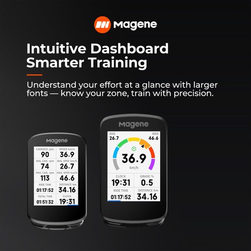 Magene C506 GPS Bike Computer - 2.4" Color Touchscreen, Smart Navigation, Fast WiFi & Bluetooth, Riding Assistant Wireless, Indoor Cycling & Training