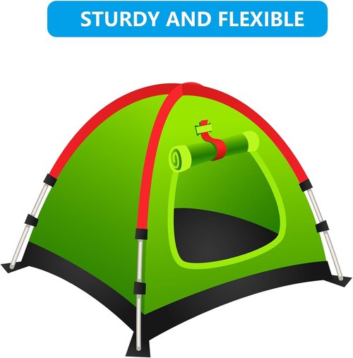 7001 T6 Aluminum Tent Poles Replacement - Lightweight Repair Kit for Camping & Hiking (20ft, 0.4in)