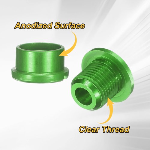 HARFINGTON 10pcs Single Chain Ring Bolts M8 Aluminum Alloy Bicycle Crankset Nuts Chainwheel Screw for Road Bike Mountain Bike, Green