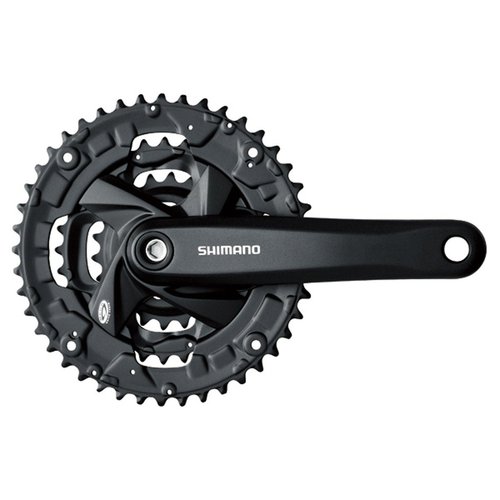 Shimano Front Chainwheel Fc-M371-L for Rear 9-Speed 175Mm 48X36X26T W/Chain Guard(Integrated Type) Chain Case Compatible Black W/Fixing Bolt Shimano Logo Bicycle Cranksets