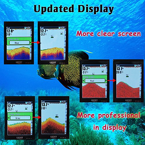 Portable Fish Finder with Color LCD Display, Depth & Fish Detection for Kayak Boat Fishing