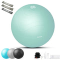 HAPBEAR Exercise Ball (22''/26''/30'') - Anti-Burst Slip-Resistant Yoga/Pilates Ball for Core Training & Posture Improvement, Home Gym/Rehab/Pregnancy Ball, Quick Pump & 3 Resistance Bands Included