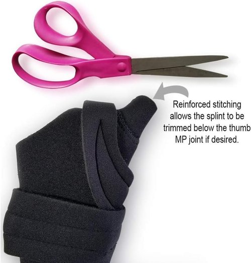 Comfort Cool Thumb CMC Restriction Splint. Patented Thumb Brace Provides Support and Compression. Helps with Arthritis, Tendinitis, Surgery, Dislocations, Sprains, Repetitive Use. Left Medium