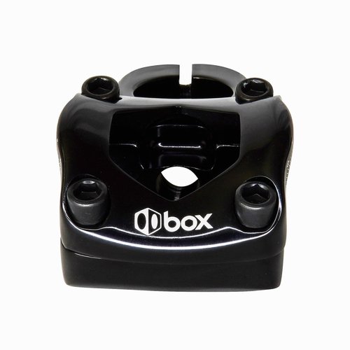 Box One Oversized 31.8 x 1-1/8" Top Load BMX Bike Stem 48mm, 6061-T6 Cold-Forged Aluminum, Chromoly Bolts, Easy Handlebar Installation, ±5° Rise, Blue